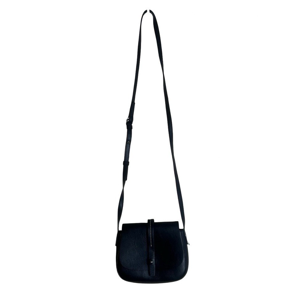 Gap black faux leather mini crossbody‎ purse